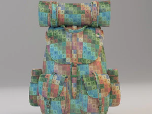 рюкзак путешественника 3D Модель