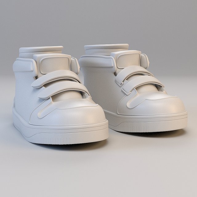 cartoon sport shoes 3D मॉडल .c4d .max .obj .3ds .fbx .stl .blend 