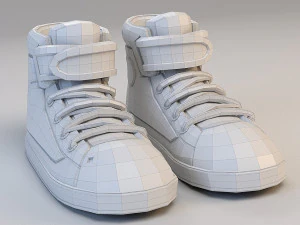 cartoon basketball shoes 3D Model