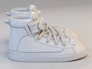 cartoon basketball shoes 3D Model