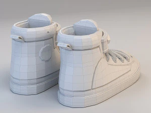 cartoon basketball shoes 3D Model