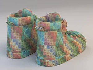 cartoon basketball shoes 3D Model