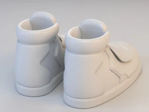cartoon long sport shoes 3D Model