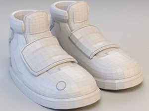 cartoon long sport shoes 3D Model