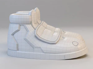 cartoon long sport shoes 3D Model