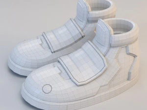 cartoon long sport shoes 3D Model