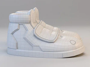 cartoon long sport shoes 3D Model