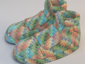 cartoon long sport shoes Modello 3D