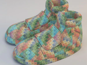cartoon long sport shoes 3D Model