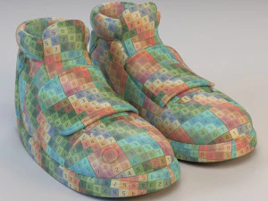 cartoon long sport shoes 3D Model