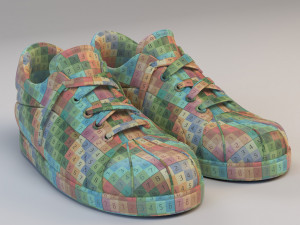 cartoon all star sport shoes Modèle 3D