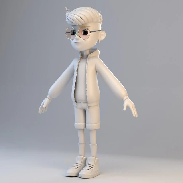 cartoon teenage boy 3D Model .c4d .max .obj .3ds .fbx .stl .blend 