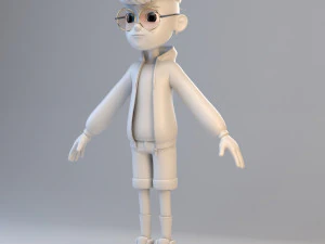cartoon teenage boy 3D Model