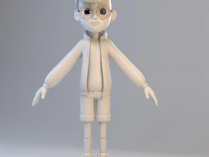 cartoon teenage boy 3D Model