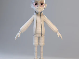 cartoon teenage boy 3D Model