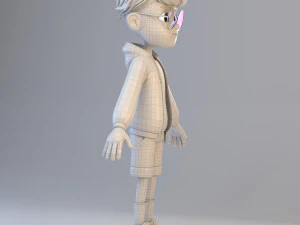 cartoon teenage boy 3D Model