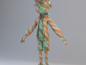 cartoon teenage boy 3D Модель