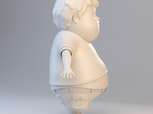 cartoon teenage fat boy Model 3D