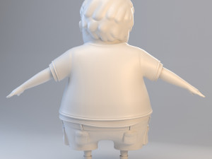 cartoon teenage fat boy Model 3D
