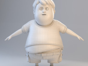 cartoon teenage fat boy Model 3D