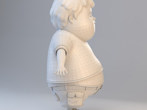 cartoon teenage fat boy Model 3D