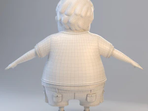 menino gordo adolescente dos desenhos animados Modelo 3D