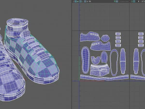 cartoon sport shoes 3D Model