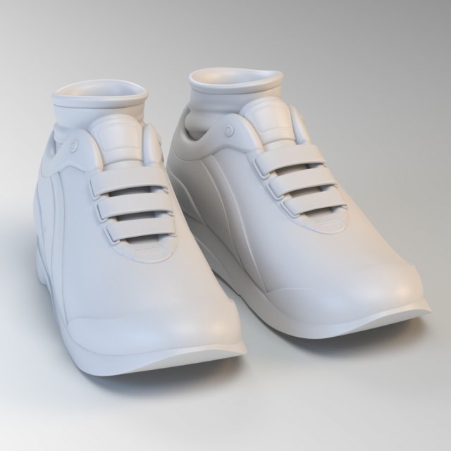 cartoon running shoes 3D Модель .c4d .max .obj .3ds .fbx .stl .blend