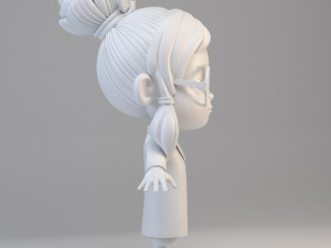 cartoon scientist girl Model 3D