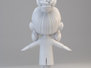 cartoon scientist girl Model 3D