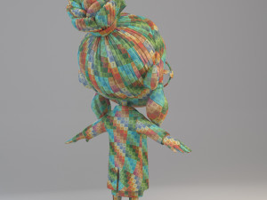 cartoon scientist girl Model 3D