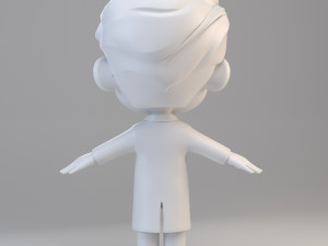 cartoon scientist boy Model 3D