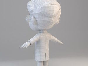 cartoon scientist boy Model 3D