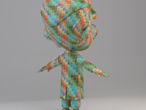 cartoon scientist boy Model 3D