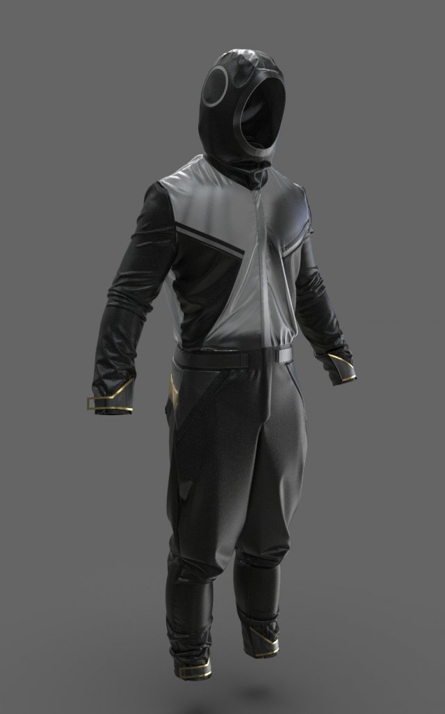 cyberpunk overall costume marvelous designer Modèle 3D .c4d .max .obj .3ds .fbx .stl .blend 