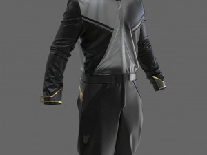 cyberpunk overall costume marvelous designer 3D Model