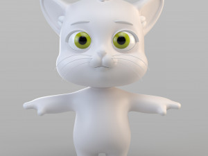 cartoon biped cat Modelo 3D