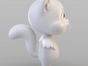 cartoon biped cat Modelo 3D