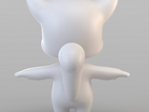 cartoon biped cat Modelo 3D