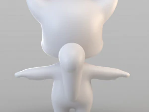 cartoon biped cat 3D Model