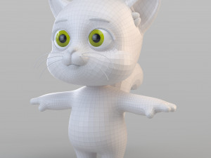 cartoon biped cat Modelo 3D