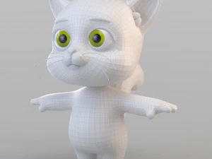 cartoon biped cat 3D Model
