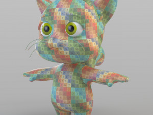 cartoon biped cat Modelo 3D