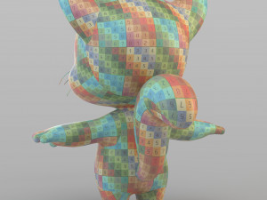 cartoon biped cat Modelo 3D