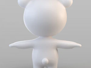 cartoon biped bear 3D Model