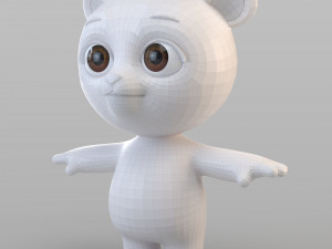 cartoon biped bear 3Dモデル