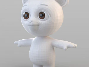 cartoon biped bear 3D Model