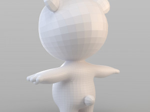 cartoon biped bear 3Dモデル
