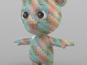 cartoon biped bear 3Dモデル
