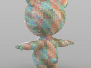 cartoon biped bear 3Dモデル